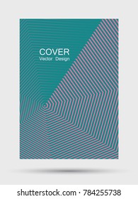 Dynamic party flyer design, pink turquoise hipster digital backdrop. Balanced annual report cover trendy background. Halftone texture line art folder layout. Corporate report or party poster template.
