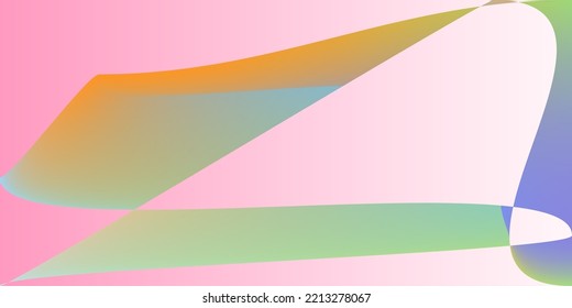 Superficie suave de capas mínimas de Pastel dinámico. Fondo de moda del fluido de arcoiris moderno digital. Forma De Color Psicodélico Ilustración Futurista. Tecnología Malla de degradado de neón suave multicolor rosa.