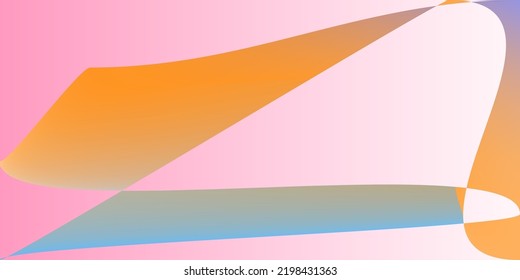 Dynamic Pastel Multicolor Pink Smooth Surface. Digital Fluid Layers Color Shape Gradient Mesh. Smooth Rainbow Modern Psychedelic Illustration. Minimal Futuristic Neon Technology Office Background.