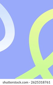 Dynamic Pastel Ribbon Strokes on Light Blue Background in Abstract Modern Flow Art