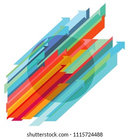 Dynamic path symbol, abstract illustration