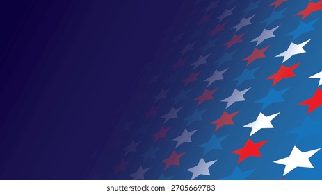 Fondo dinámico del campo estelar patriótico