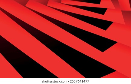 Dynamic Pattern Background with Smooth Flowing Lines in Red and Black  Colors