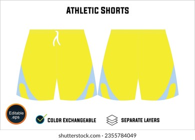 Dynamic Performance Ready Latest Sports Wear Athletic Shorts Vector Design for Fitness Focused Athletes with Customizable Modifiable editable Adjustable  Edit Friendly Versatile illustration 