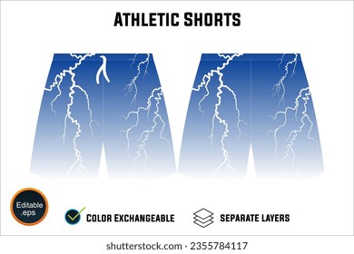 Dynamic Performance Ready Latest Sports Wear Athletic Shorts Vector Design for Fitness Focused Athletes with Customizable Modifiable editable Adjustable  Edit Friendly Versatile illustration 