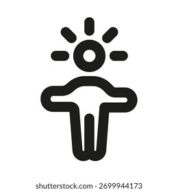 Dynamic Person Shouting icon representing announcement, communication, alert, and public expression

