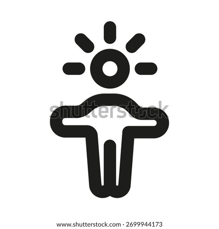 Dynamic Person Shouting icon representing announcement, communication, alert, and public expression
