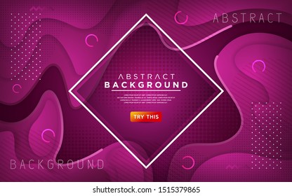 Dynamic pink 3D textured style background design. Modern abstract vector background.
