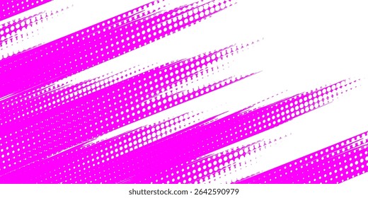 Dynamic Pink Abstract Background with Dotted Pattern in Vibrant Style