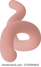 Forma abstracta rosa dinámica que transmite creatividad y modernidad