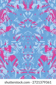 Fondo abstracto rosa y azul dinámico para la Plantilla de fútbol y fútbol sala. Diseñado para la producción de ropa deportiva moderna y la impresión por sublimación.