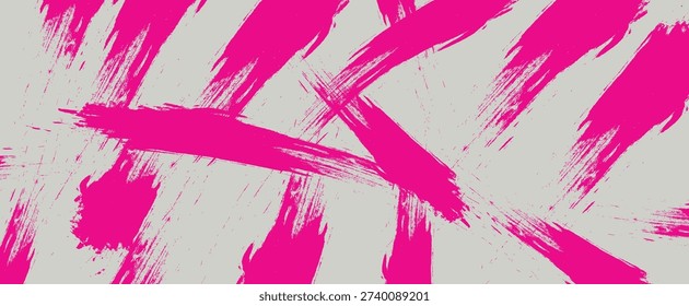 Dynamic pink brush strokes creating an abstract and energetic visual composition