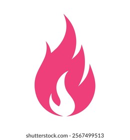 Dynamic Pink Fire Flame Vector | Modern Fire Logo Design | Burning Hot Flame Icon | Abstract Heat Symbol | Fire Illustration for Branding, Sports, Energy, BBQ, and Gaming Graphics