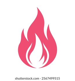 Dynamic Pink Fire Flame Vector | Modern Fire Logo Design | Burning Hot Flame Icon | Abstract Heat Symbol | Fire Illustration for Branding, Sports, Energy, BBQ, and Gaming Graphics