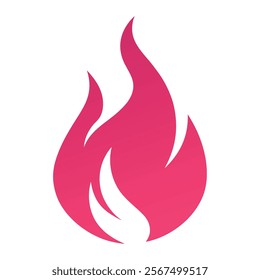 Dynamic Pink Fire Flame Vector | Modern Fire Logo Design | Burning Hot Flame Icon | Abstract Heat Symbol | Fire Illustration for Branding, Sports, Energy, BBQ, and Gaming Graphics