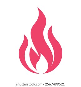 Dynamic Pink Fire Flame Vector | Modern Fire Logo Design | Burning Hot Flame Icon | Abstract Heat Symbol | Fire Illustration for Branding, Sports, Energy, BBQ, and Gaming Graphics