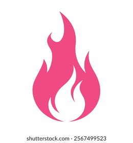 Dynamic Pink Fire Flame Vector | Modern Fire Logo Design | Burning Hot Flame Icon | Abstract Heat Symbol | Fire Illustration for Branding, Sports, Energy, BBQ, and Gaming Graphics