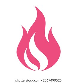 Dynamic Pink Fire Flame Vector | Modern Fire Logo Design | Burning Hot Flame Icon | Abstract Heat Symbol | Fire Illustration for Branding, Sports, Energy, BBQ, and Gaming Graphics