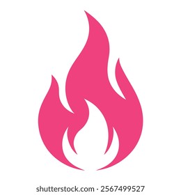 Dynamic Pink Fire Flame Vector | Modern Fire Logo Design | Burning Hot Flame Icon | Abstract Heat Symbol | Fire Illustration for Branding, Sports, Energy, BBQ, and Gaming Graphics