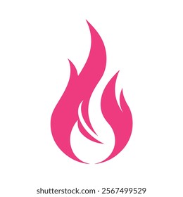 Dynamic Pink Fire Flame Vector | Modern Fire Logo Design | Burning Hot Flame Icon | Abstract Heat Symbol | Fire Illustration for Branding, Sports, Energy, BBQ, and Gaming Graphics