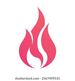 Dynamic Pink Fire Flame Vector | Modern Fire Logo Design | Burning Hot Flame Icon | Abstract Heat Symbol | Fire Illustration for Branding, Sports, Energy, BBQ, and Gaming Graphics