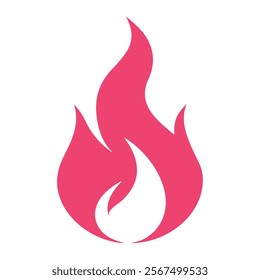 Dynamic Pink Fire Flame Vector | Modern Fire Logo Design | Burning Hot Flame Icon | Abstract Heat Symbol | Fire Illustration for Branding, Sports, Energy, BBQ, and Gaming Graphics