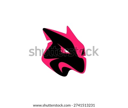 Dynamic Pink Hawk Logo Design, Graphic Art, Digital Creation, Modern Aesthetic, Conceptual Viewpoint