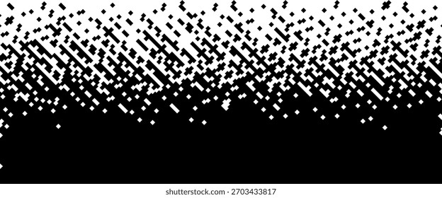 Plano de fundo grunge pixelizado dinâmico com transição de gradiente preto-para-branco. Perfeito para design moderno, temas tecnológicos, cartazes, capas e projetos criativos digitais.
