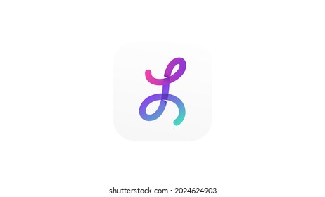 Dynamic playful logo and colorful logo letter L