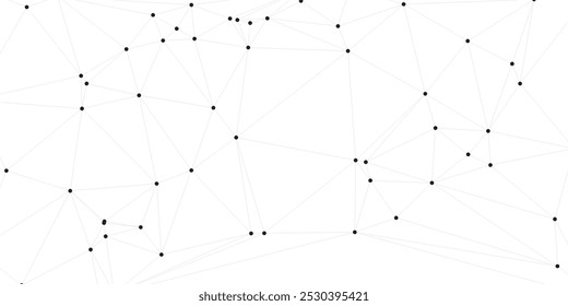 Dynamic Polygonal Network with Interconnected Wireframe Structures and Triangular Nodes in Minimalistic Design