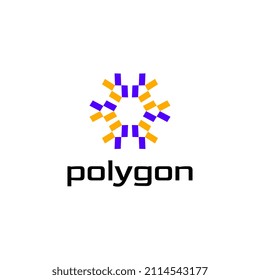 Dynamic Polygonal tech abstract  logo design