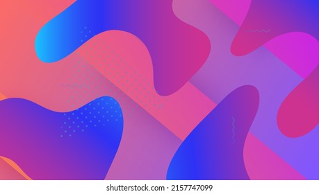 Dynamic Poster. Fluid Journal. Plastic Paper. Color Landing Page. Violet Hipster Cover. Gradient Banner. Horizontal Magazine. 3d Modern Shape. Violet Dynamic Poster