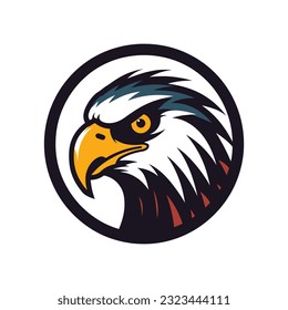 A dynamic and powerful eagle logo vector clip art illustration determined expression, guaranteed to make a bold statement in your designs
