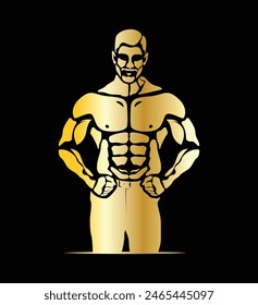 Ein dynamisches und kraftvolles Maskottchen mit einem Bodybuilder im Anzug, der Stärke, Fitness und Professionalität repräsentiert. Dieses Maskottchen eignet sich perfekt für sportliche Teams, Fitnessmarken