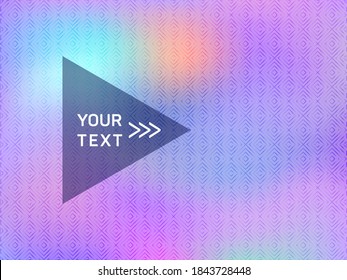 Dynamic presentation holographic gradient vector template. Abstract wallpaper with holo texture. Surreal gradient holographic background for presentation.