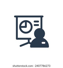 Dynamic Presentation Vector Icon Illustration for Engaging Meetings