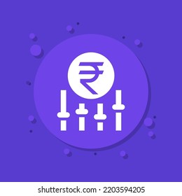 Dynamic Pricing Icon With Rupee