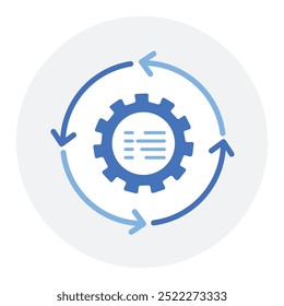 Ícone De Ajuste De Prompt Dinâmico. Representando o ajuste de entrada do AI. Ajuste de Prompt do Sistema. Prompting Adaptável. Flexibilidade de entrada. Ícone Vetor Editable.