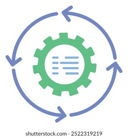 Ícone De Ajuste De Prompt Dinâmico. Representando o ajuste de entrada do AI. Ajuste de Prompt do Sistema. Prompting Adaptável. Flexibilidade de entrada. Ícone Vetor Editable.