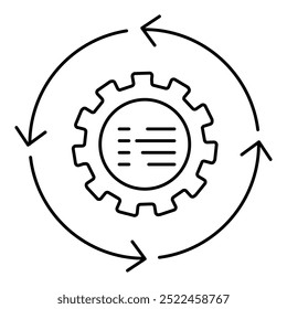 Ícone De Ajuste De Prompt Dinâmico. Representando o ajuste de entrada do AI. Ajuste de Prompt do Sistema. Prompting Adaptável. Flexibilidade de entrada. Ícone Vetor Editable.