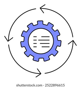 Ícone De Ajuste De Prompt Dinâmico. Representando o ajuste de entrada do AI. Ajuste de Prompt do Sistema. Prompting Adaptável. Flexibilidade de entrada. Ícone Vetor Editable.