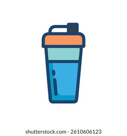Dynamic Protein Shaker Icon. Design of Fitness and Gym Icons.