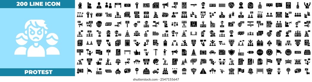 Coleção de Pacotes de Ícones Dinâmicos de Protesto