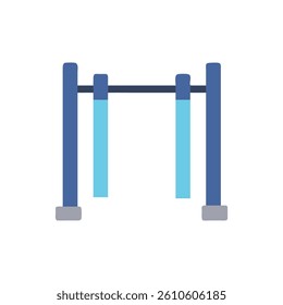 Dynamic Pull-Up Bar Icon. Design of Fitness and Gym Icons.