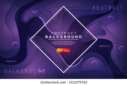 Dynamic purple 3D textured style background design. Modern abstract vector background.