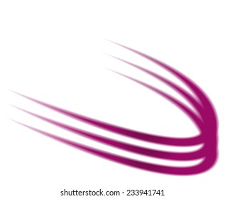 Dynamic purple abstract motion on white 