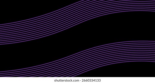 Plano de fundo vetorial abstrato roxo dinâmico com listras diagonais. Cores clássicas da moda. Tampa da faixa da apresentação 3D business. Sombras pontuais suaves de movimento rápido. Ilustração vetorial.