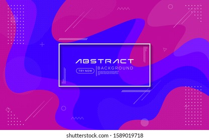 Dynamic purple color background with abstract fluid textured decoration design.