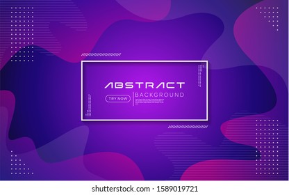 Dynamic purple color background with abstract fluid textured decoration design.