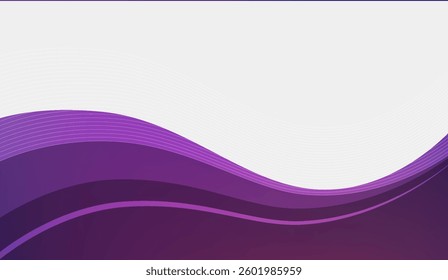 Dynamic purple gradient waves against a subtle linear backdrop, showcasing a vibrant contrast and fluid, flowing aesthetic suitable for modern designs and branding visuals
